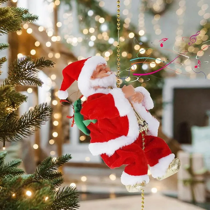 (🔥2026 BEST GIFT TO FAMILY🔥)Electric Climbing Santa Claus Musical Toys
