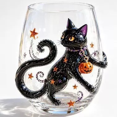 Christmas 3DDecorative Glass Cup