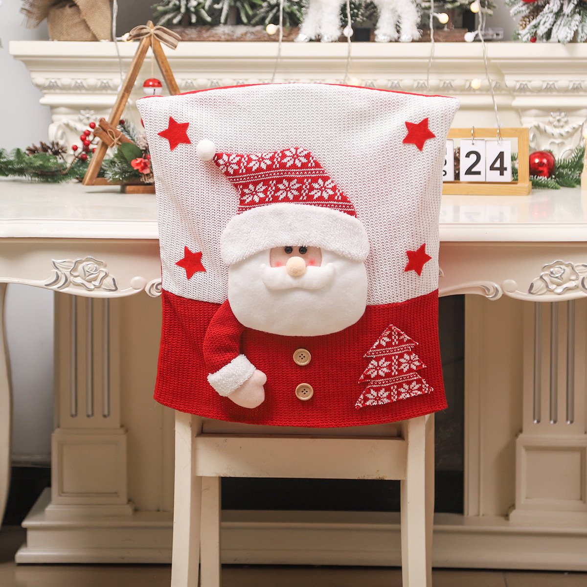🔥-Cute Christmas Themed Chair Cover🎄