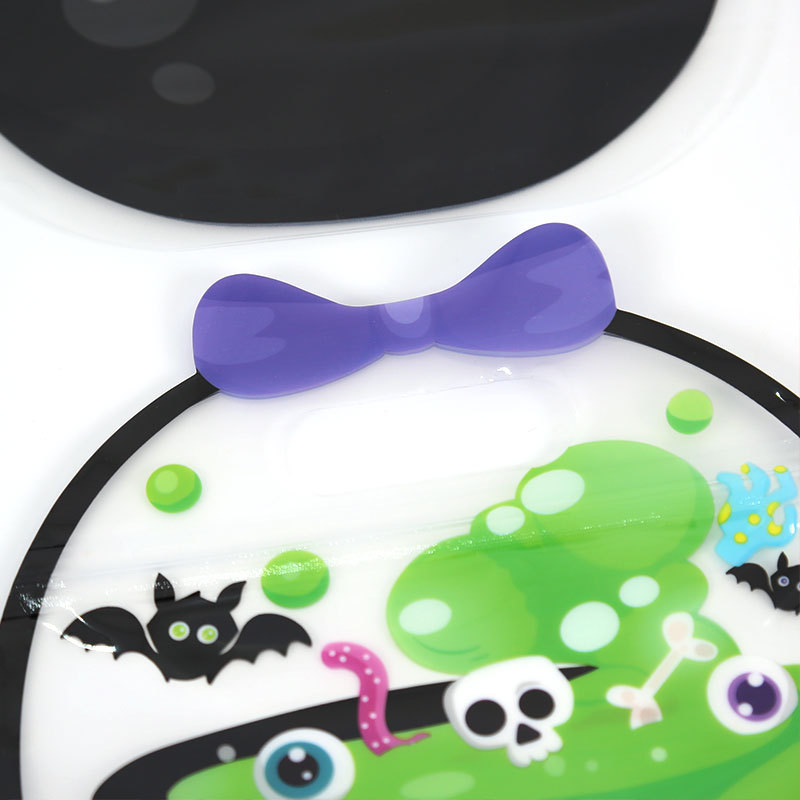 Halloween Goodie Bags Plastic Candy Bag Trick or Treat Bags with Cauldron Skeleton black Cat Skull Pumpkin Design,Treat Bags for Student Teacher Colleagues Neighbors,Classroom Snack Storage for Halloween Birthday Party Favor Supplies