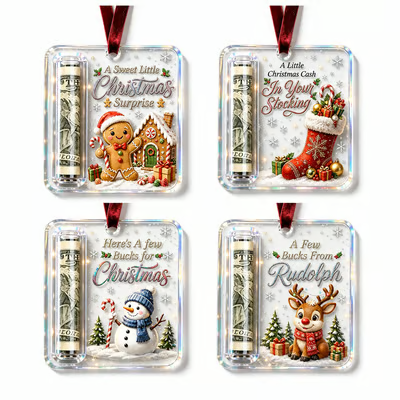  Creative  Christmas Cash Holder Tree Ornament