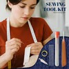 34PCS Big Eye Steel Needles Set - Long & Thin Handmade Quilting & Sewing Needles Kit for DIY Sewing Projects