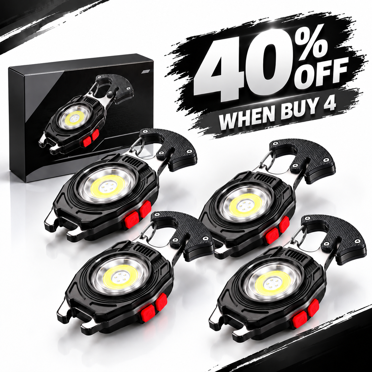 💥LAST DAY SALE 50%OFF💥💡8-in-1 Multifunctional Keychain Flashlight🔦🌈