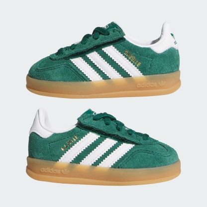 가젤 인도어 컴포트 클로저 엘라스틱 레이스 - Collegiate Green / Cloud White / Gum