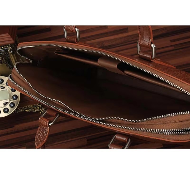 ourui bag male  business  men briefcase crocodile leather bag men handbag  male bag