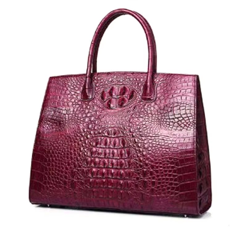 gete  new Crocodile leather handbag imported from Thailand, fashionable European and American leather handbag bag