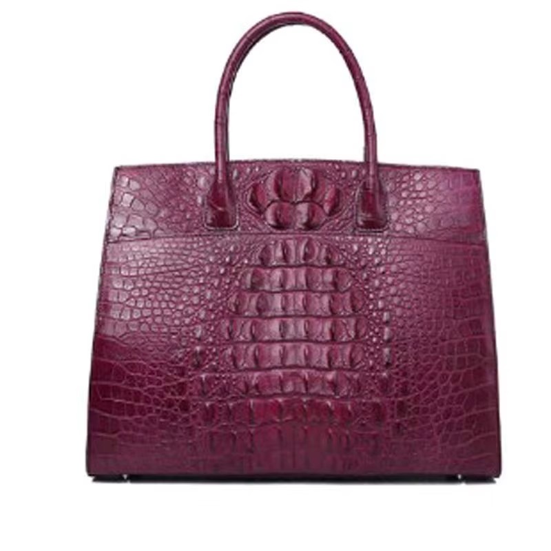 gete  new Crocodile leather handbag imported from Thailand, fashionable European and American leather handbag bag