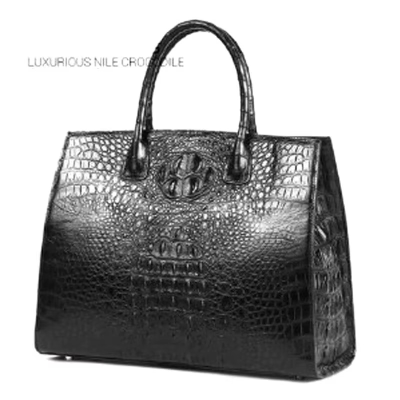 gete  new Crocodile leather handbag imported from Thailand, fashionable European and American leather handbag bag