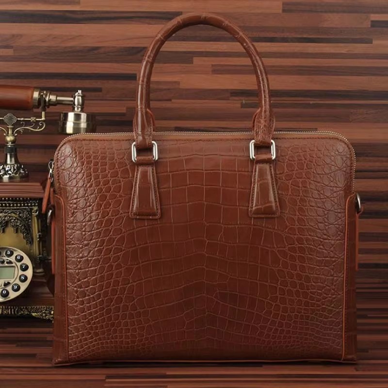ourui bag male  business  men briefcase crocodile leather bag men handbag  male bag