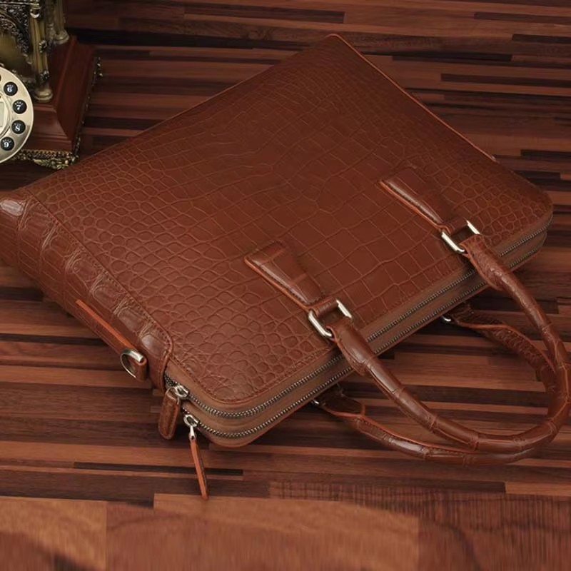 ourui bag male  business  men briefcase crocodile leather bag men handbag  male bag