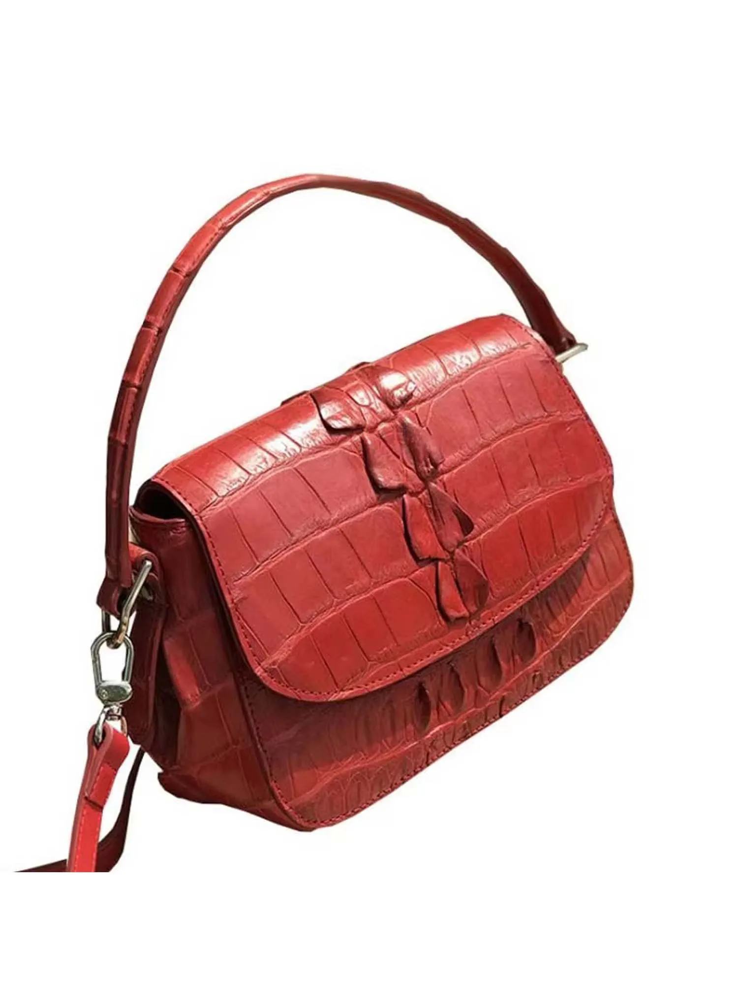 ourui new  selling  women  bag Female bag  red  One shoulder  aslant  Female small bag 25 cm women handbag