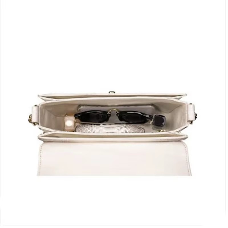 ouluoer new  crocodile skin white small square bag crocodile leather one-shoulder bag fashion chain ladies bag