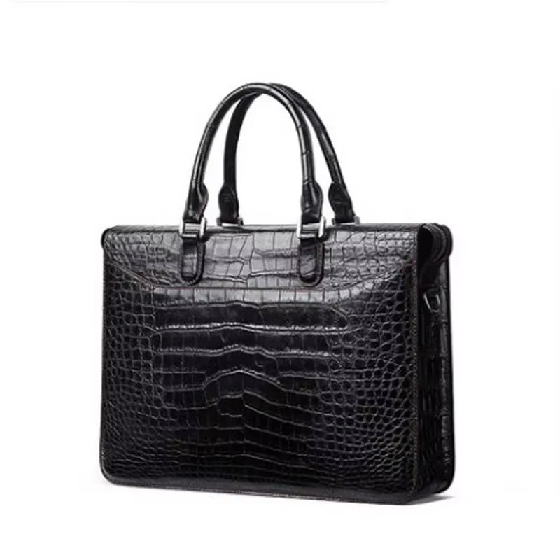 gete new Crocodile leather briefcase business man handbag single shoulder bag crossbody bag computer men bag