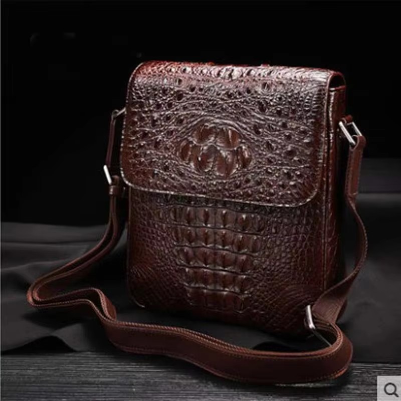 SL  crocodile leather men bag  male business  large capacity  Single shoulder bag  men bag leisure   fashion men bag
