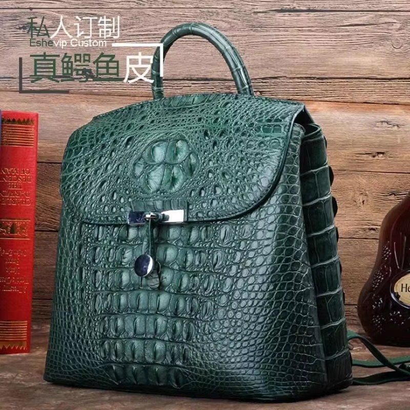 ourui new crocodile leather women backpack  female  summer new  Sales women bag