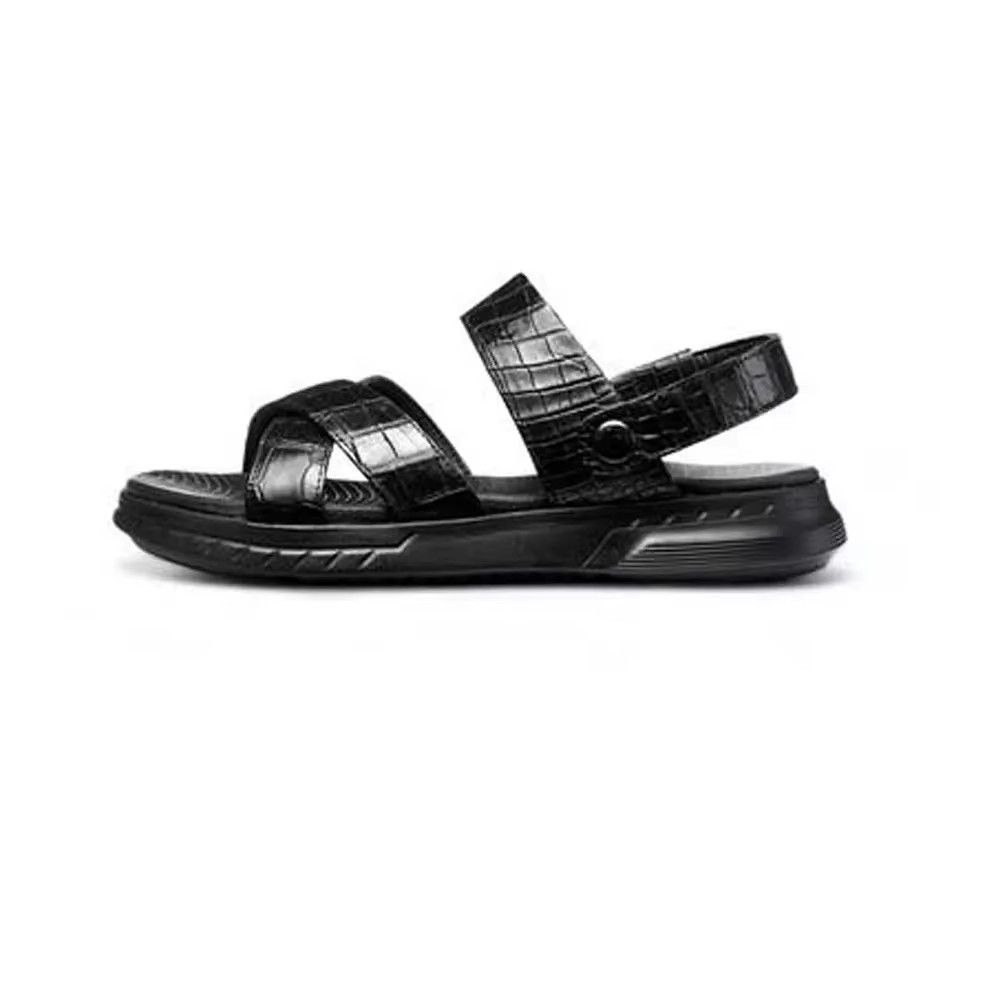 afanzhe crocodile leather  sandals   summer  new  male  Casual shoes  crocodile sandals