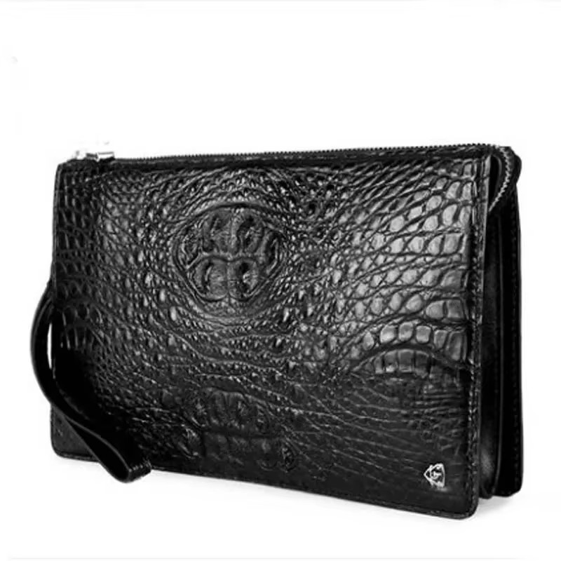 gete new New crocodile leather bag handbag large capacity wallet crocodile bag business men wrist  big