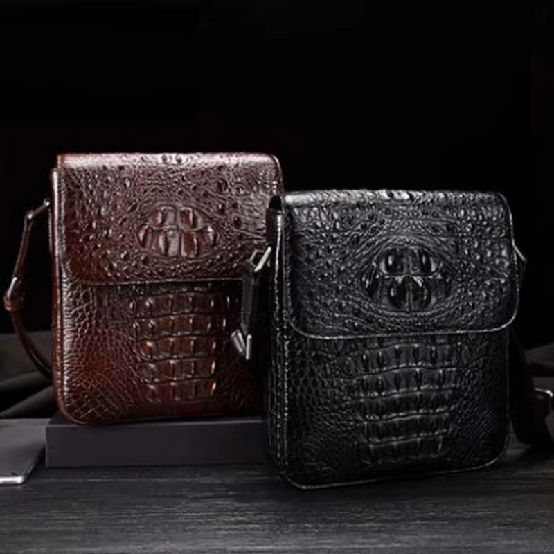 SL  crocodile leather men bag  male business  large capacity  Single shoulder bag  men bag leisure   fashion men bag