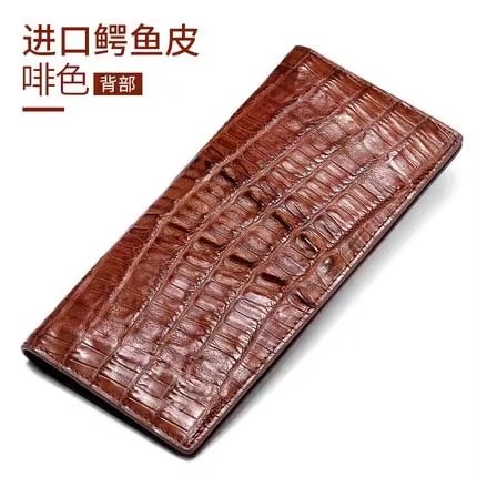 kadilaier Thin Crocodile Wallet men long Crocodile leather  business large capacity men Crocodile wallet men fashion