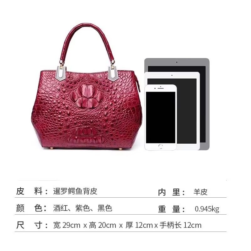 ouluoer crocodile leather  bag  large capacity  Single shoulder bag