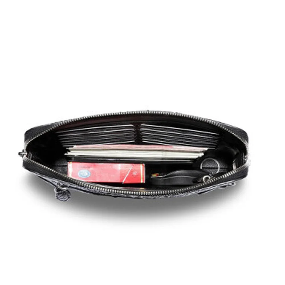 menggeka crocodile leather bag Handbag  male  high-capacity men clutch bag  youth  business leisure Password lock  