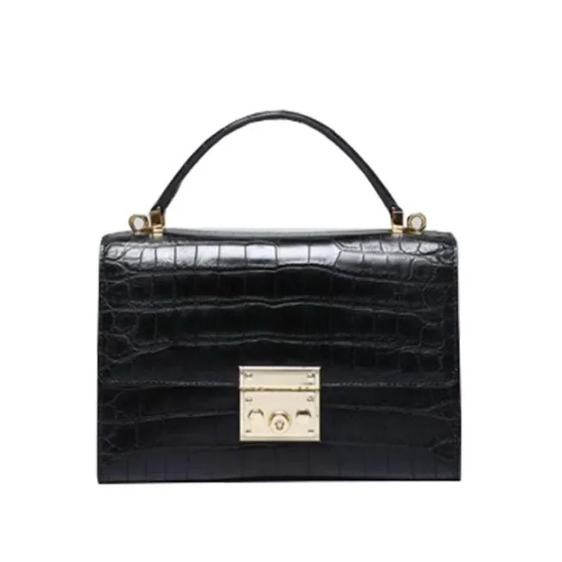 OURUI water dyed crocodile belly leather crocodile skin  Female bag   women handbag women bag