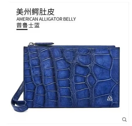 gete  envelope  for men business hand  casual fashion crocodile skin wrist men clutch bag