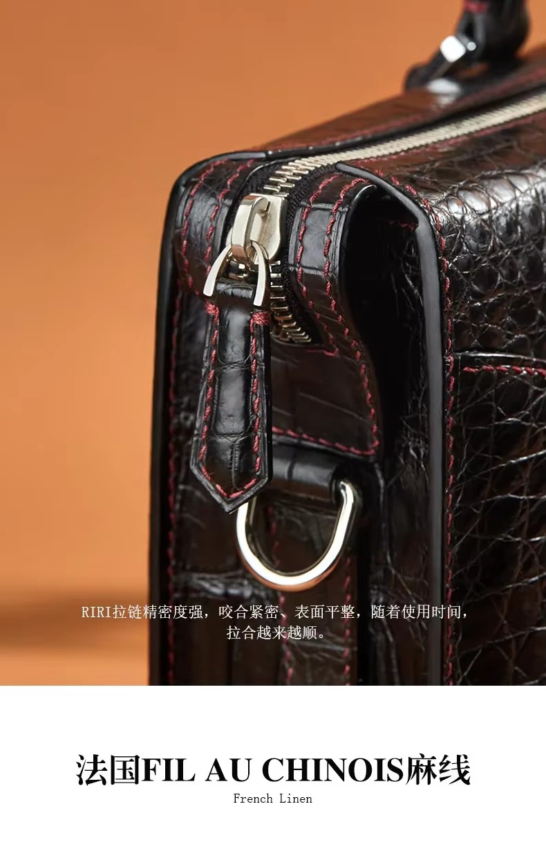 gete new Crocodile leather briefcase business man handbag single shoulder bag crossbody bag computer men bag