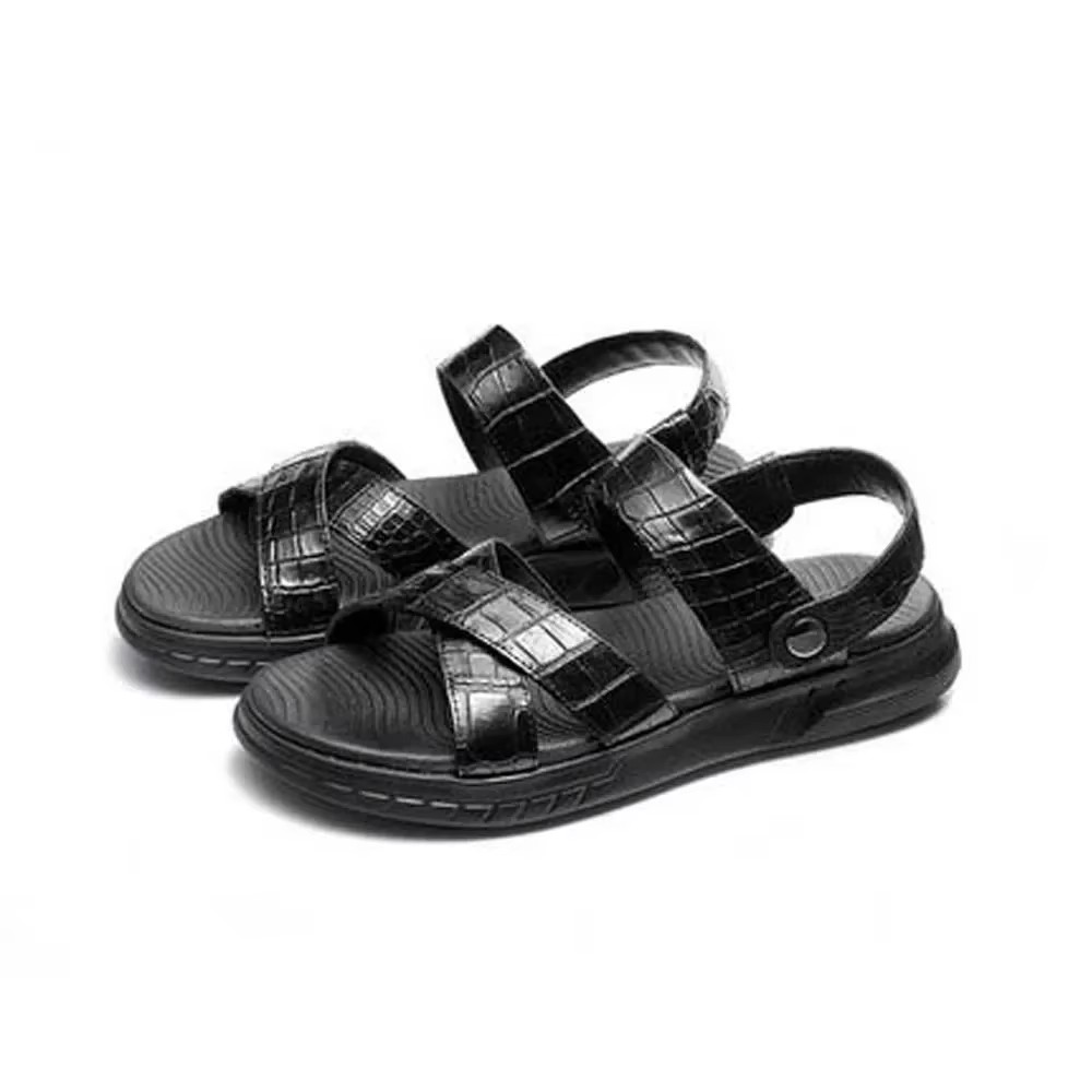 afanzhe crocodile leather  sandals   summer  new  male  Casual shoes  crocodile sandals