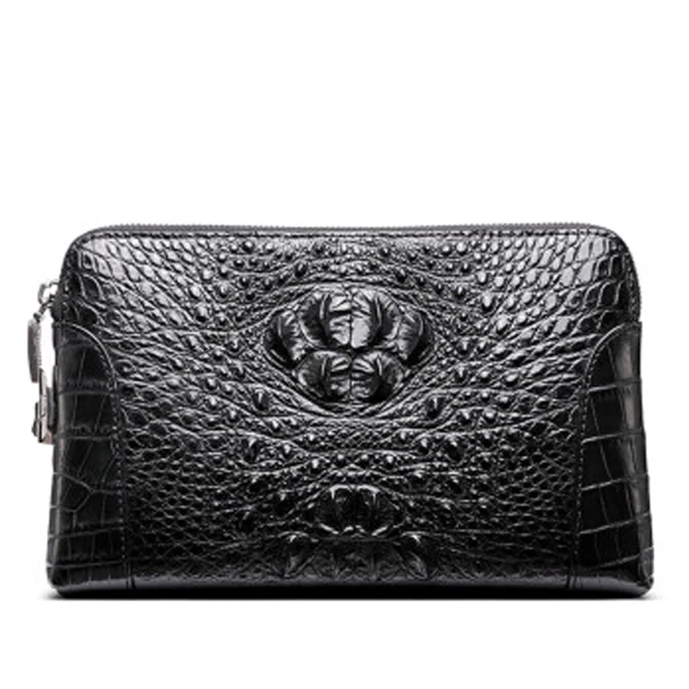 menggeka crocodile leather bag Handbag  male  high-capacity men clutch bag  youth  business leisure Password lock  