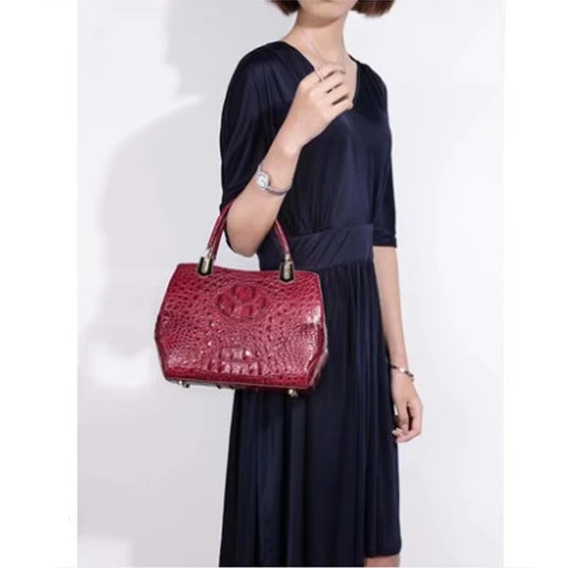 ouluoer crocodile leather  bag  large capacity  Single shoulder bag
