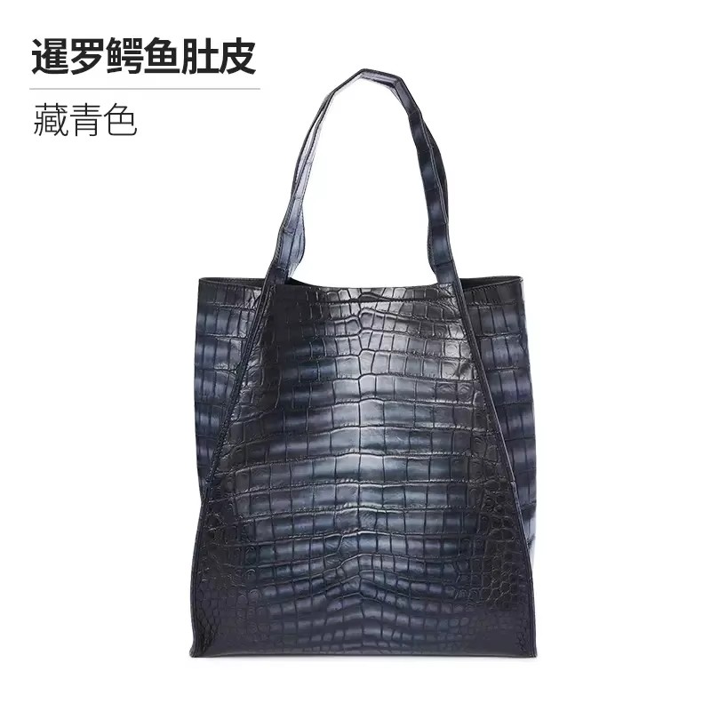 afanzhe new arrival  Skin of crocodile  Men and women  handbag  import  leather  2025  New female bag