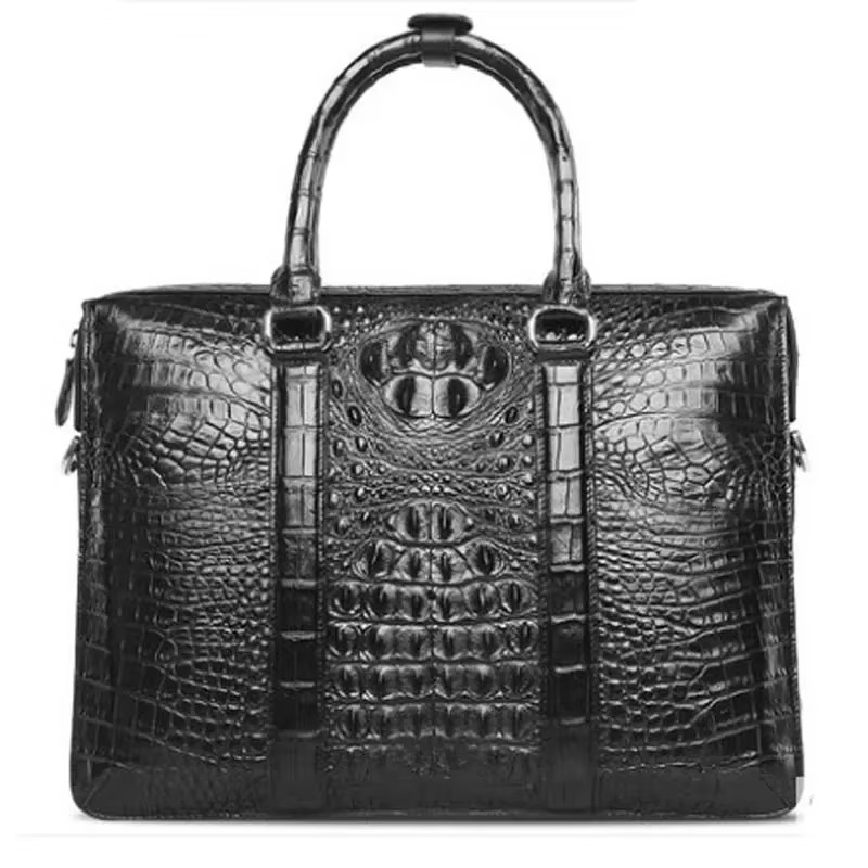 langhao handbag  male  crocodile leather men bag  large capacity  business  Laptop