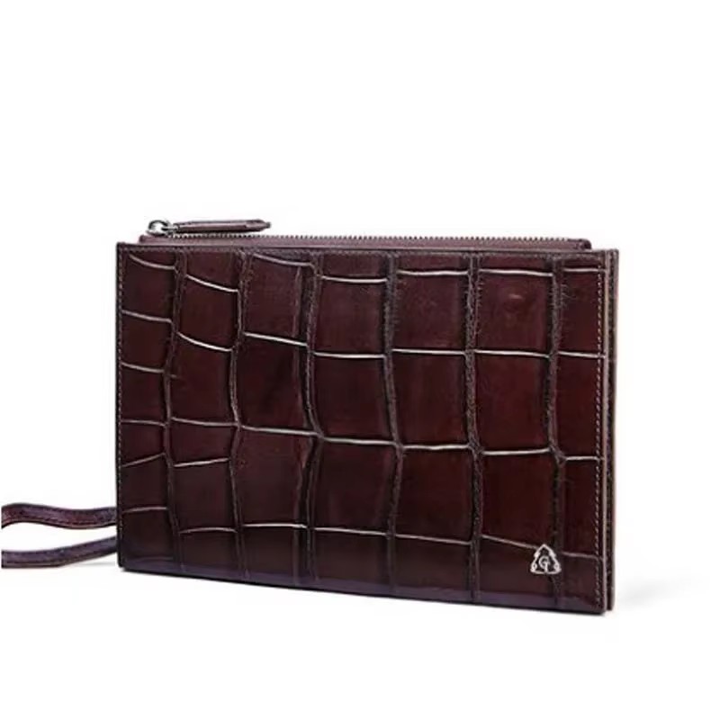 gete  envelope  for men business hand  casual fashion crocodile skin wrist men clutch bag