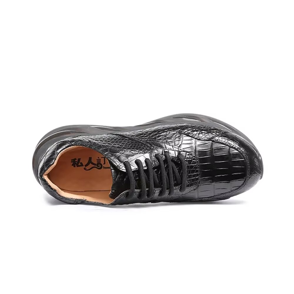 afanzhe crocodile  Leather shoes  male  leisure  rubber cushion  Men casual wear-resisting men crocodile