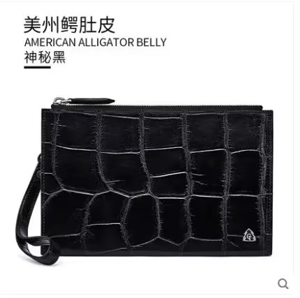 gete  envelope  for men business hand  casual fashion crocodile skin wrist men clutch bag
