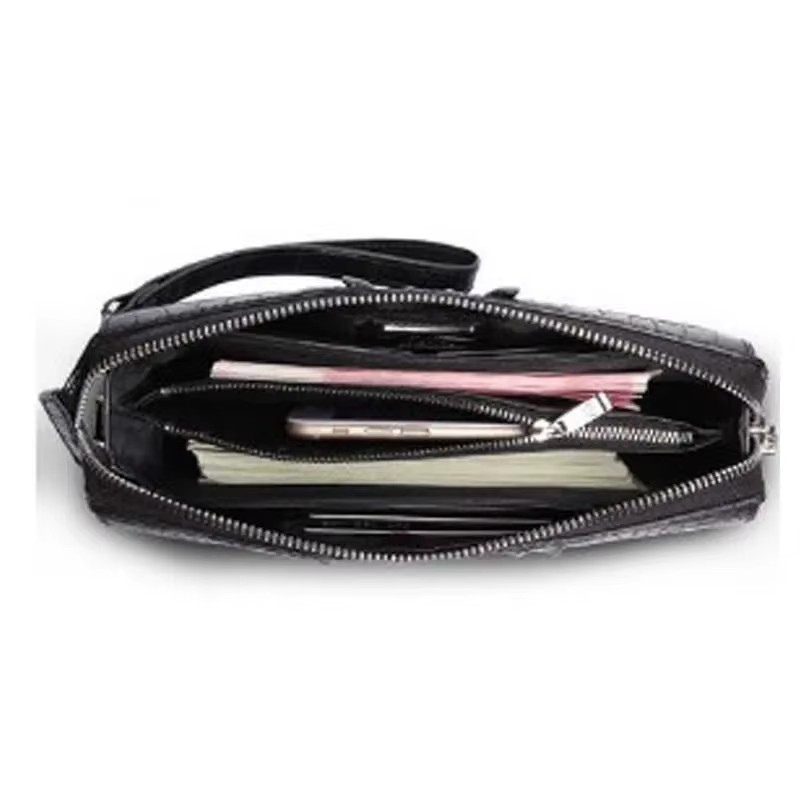 gete  new men clutch bag for male  large capacity crocodile leather bag password