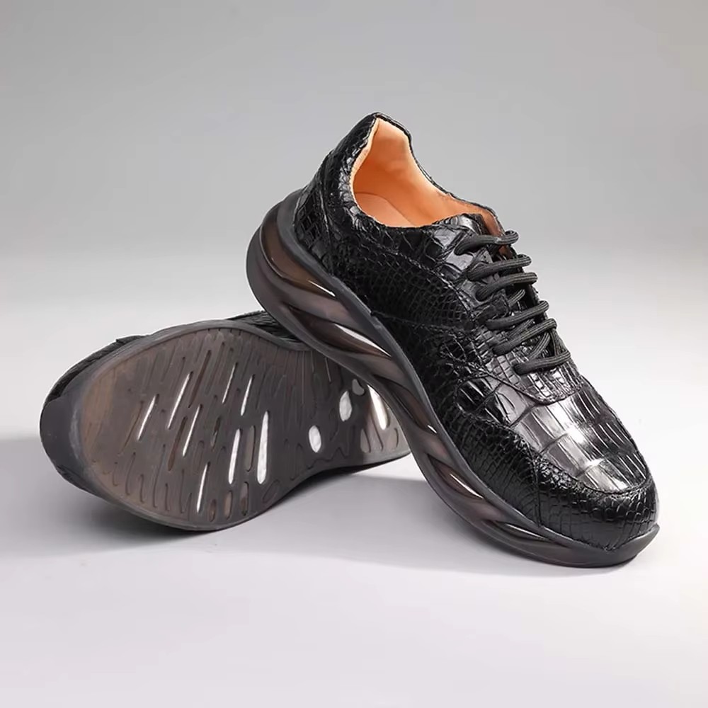 afanzhe crocodile  Leather shoes  male  leisure  rubber cushion  Men casual wear-resisting men crocodile