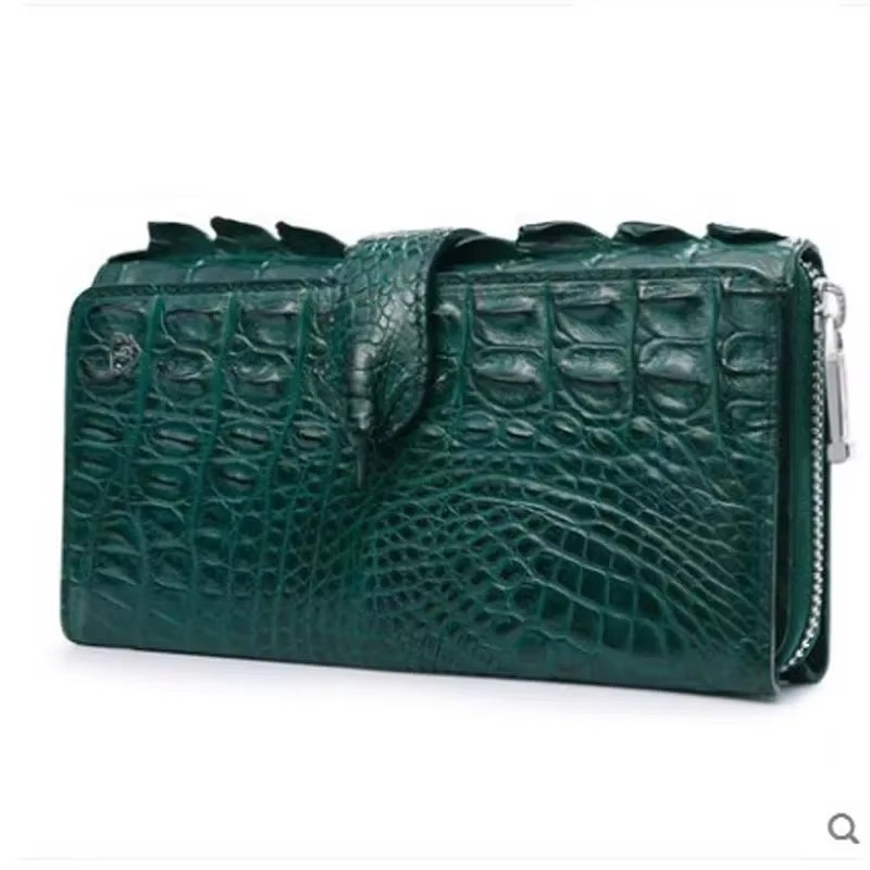 gete 2026 new crocodile leather bag clutch for ladies leather fashion dinner bag long purse crocodile bag women