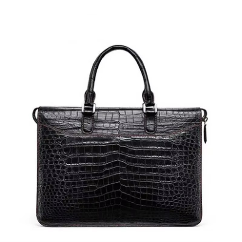 gete new Crocodile leather briefcase business man handbag single shoulder bag crossbody bag computer men bag
