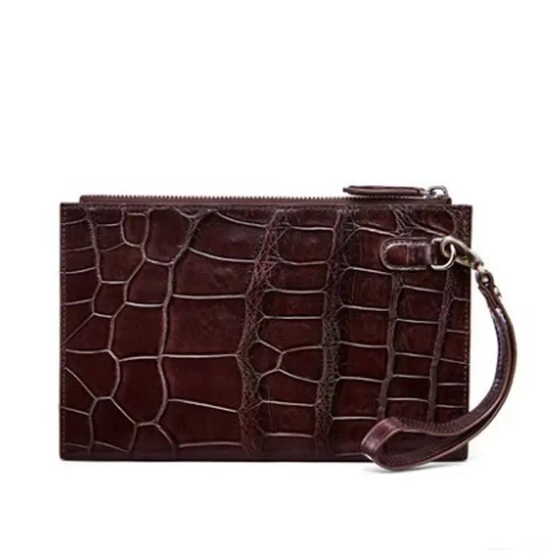 gete  envelope  for men business hand  casual fashion crocodile skin wrist men clutch bag
