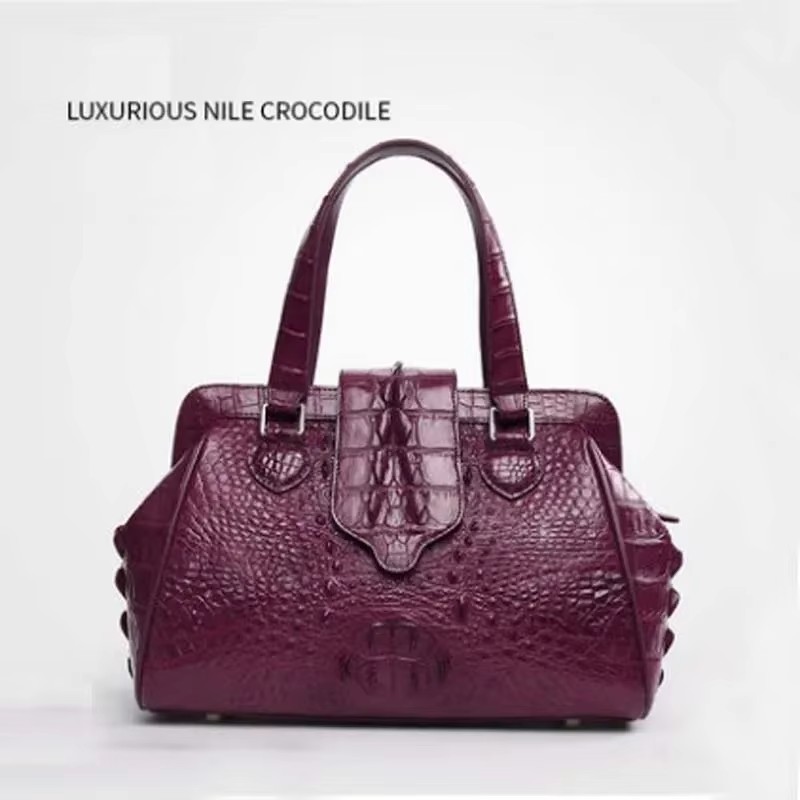 gete 2026 new Imported genuine crocodile leather women handbag for lady fashion crocodile bag for lady big bag