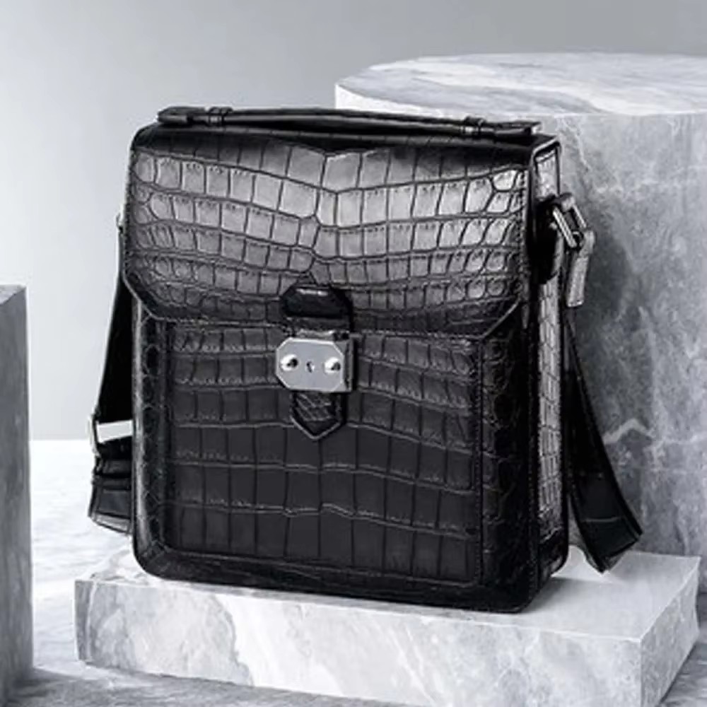 ouluoer new   crocodile leather bag Men bags   fashion  Single shoulder bag  male leisure  male bag