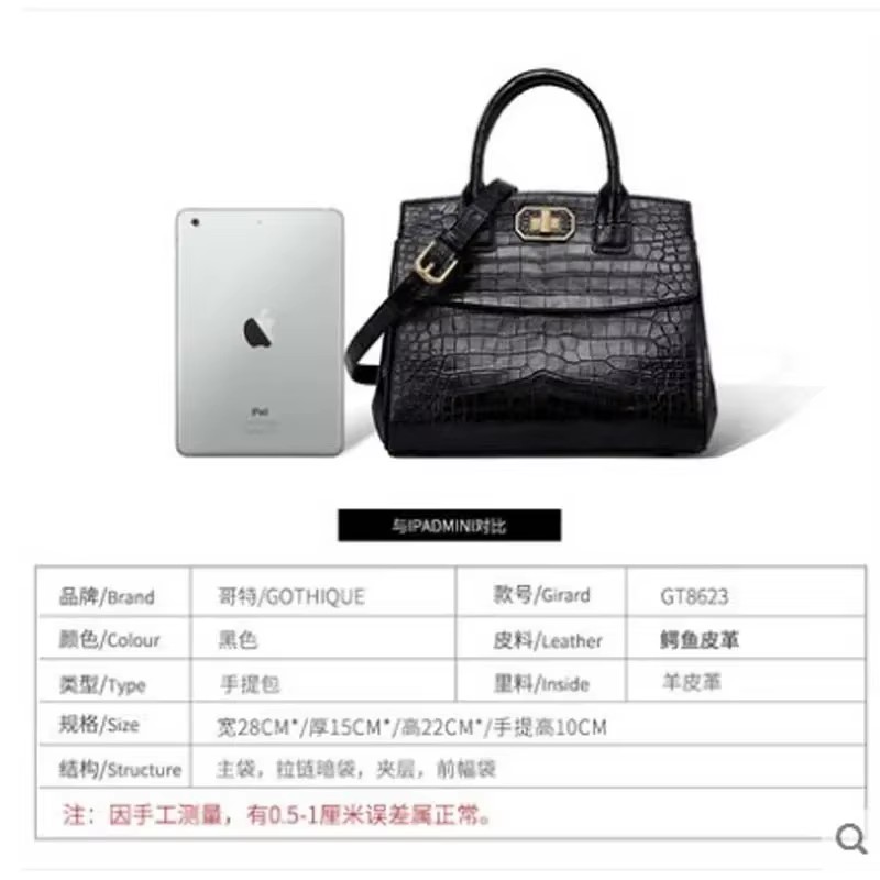 gete 2026 new new  crocodile leather bag fashion handbag simple cross women handbag