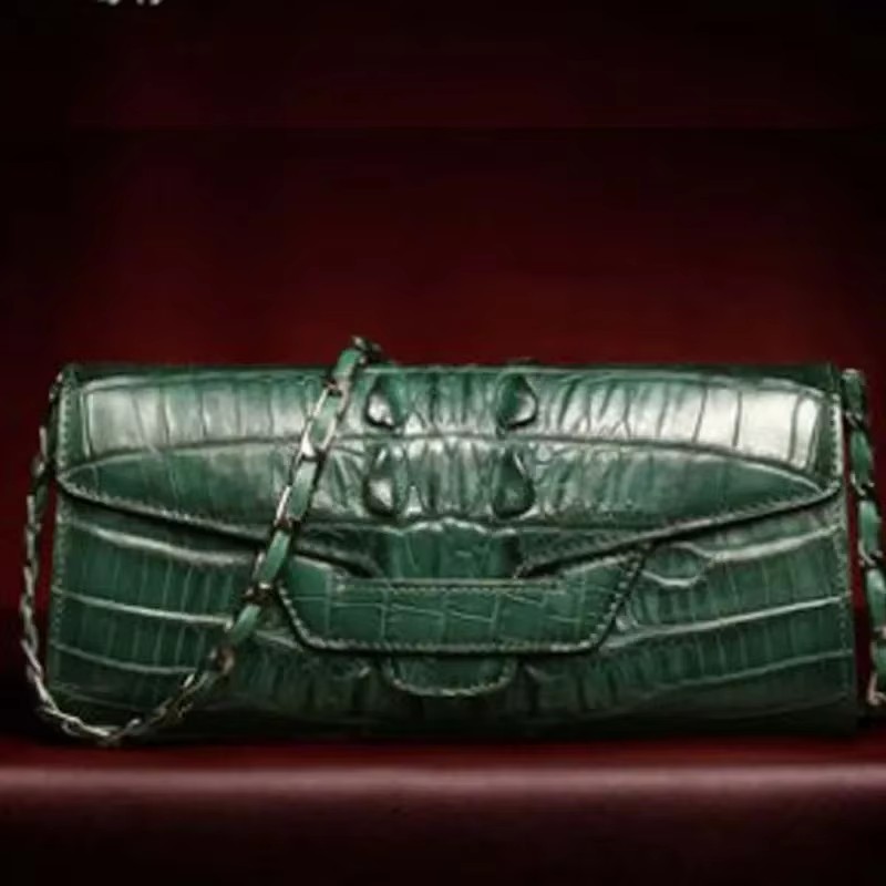 gete 2026 new  crocodile leather handbag ladies' Chain bag dinner bag single-shoulder cross-body women bag