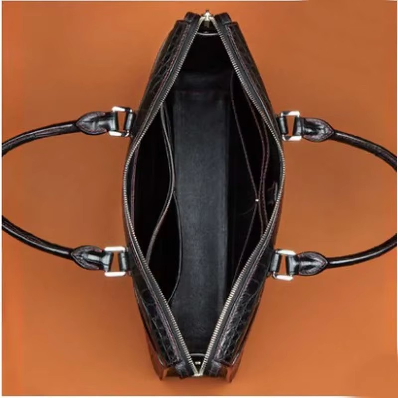 gete new Crocodile leather briefcase business man handbag single shoulder bag crossbody bag computer men bag