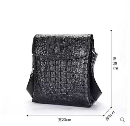 SL  crocodile leather men bag  male business  large capacity  Single shoulder bag  men bag leisure   fashion men bag