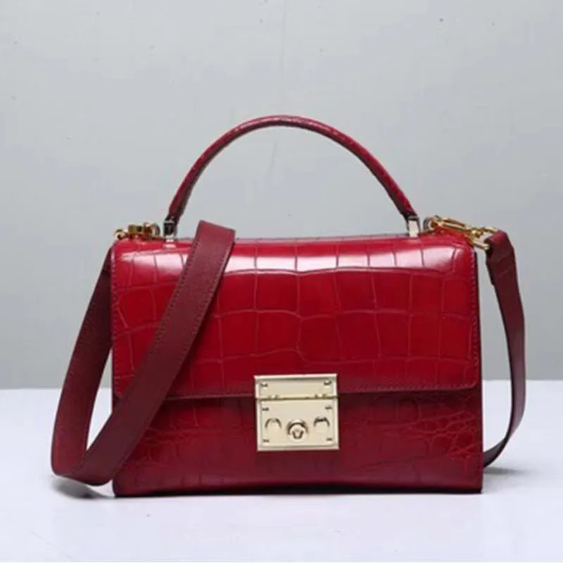 OURUI water dyed crocodile belly leather crocodile skin  Female bag   women handbag women bag
