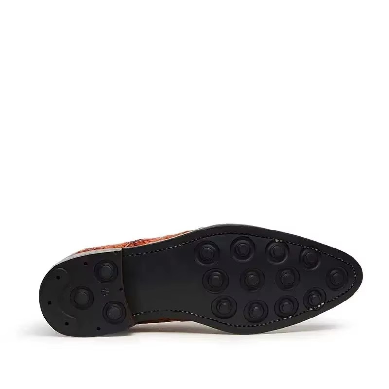 new real crocodile leather shoes arrival men dress shoes Handmade men formal shoes business men formal shoes British fashion casual orange clolor