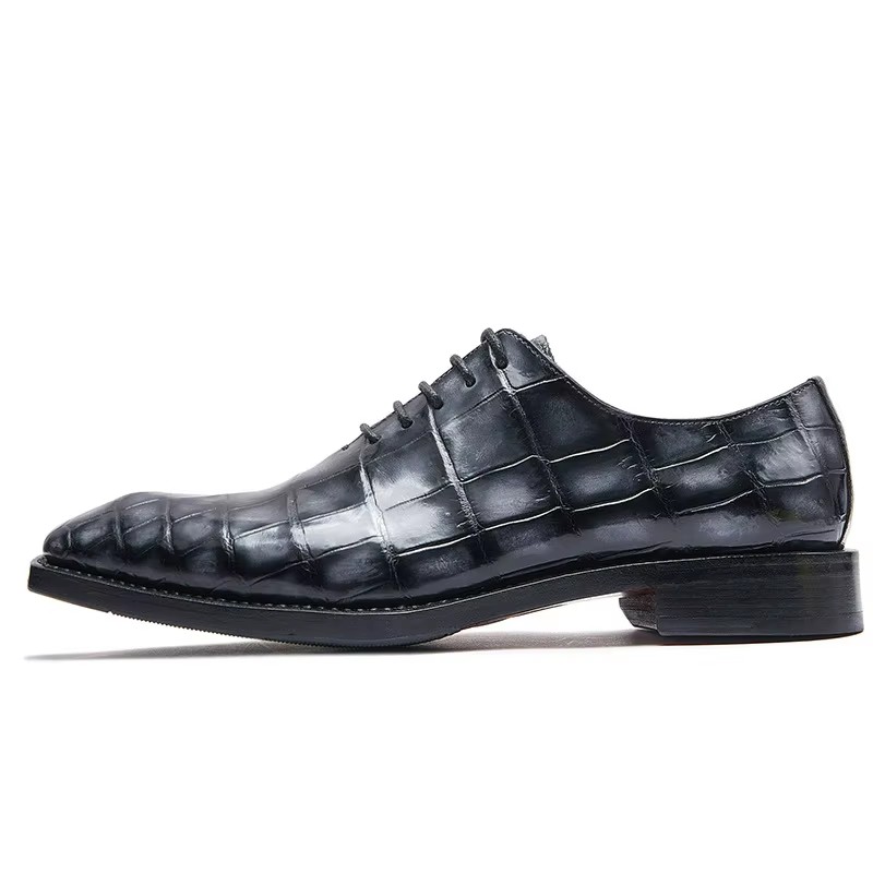 hulangzhishi men formal shoes crocodile leather shoes brush color new style